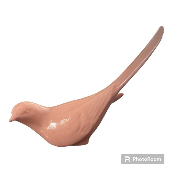 LENOX vintage pink bird / Green stamp (1906-1930) / not a planter / tiny chip - Picture 1 of 7